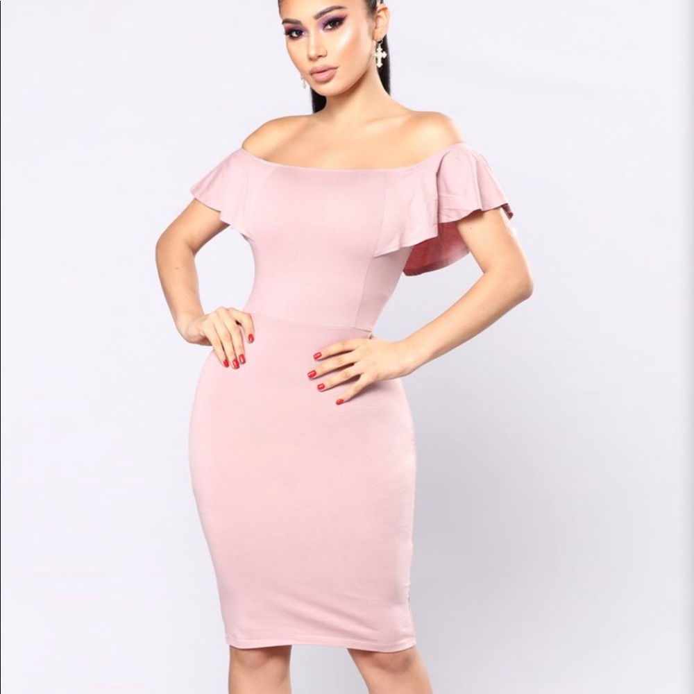 Cute muave color MIDI dress